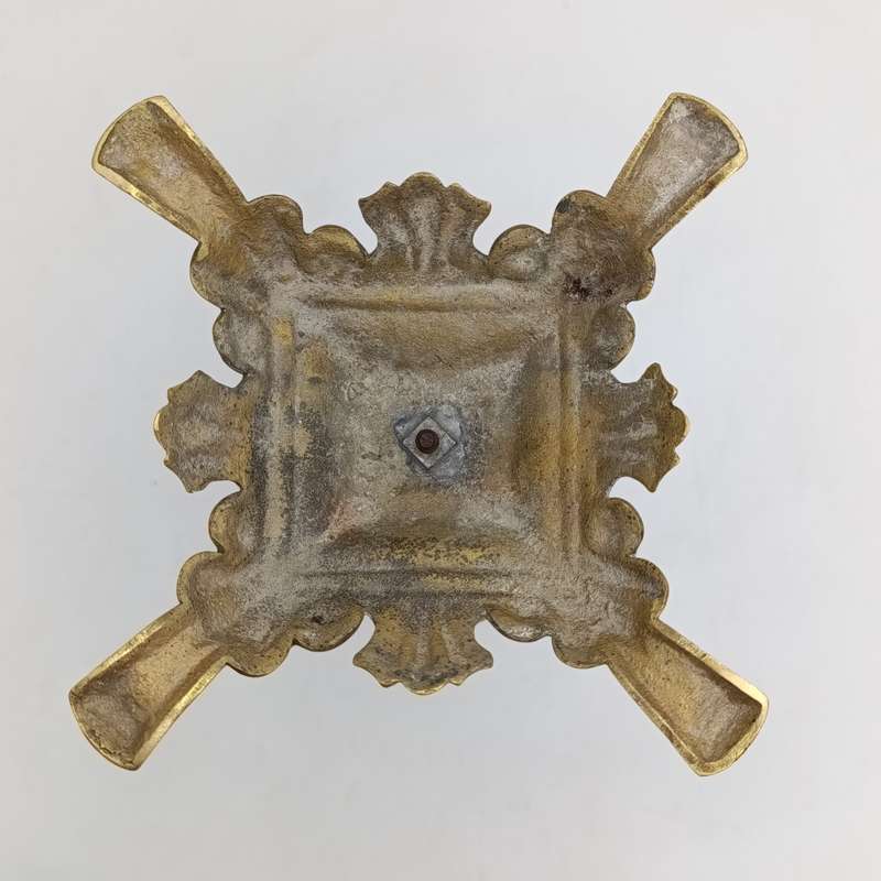 Antique brass candlestick - Height 32,5cm