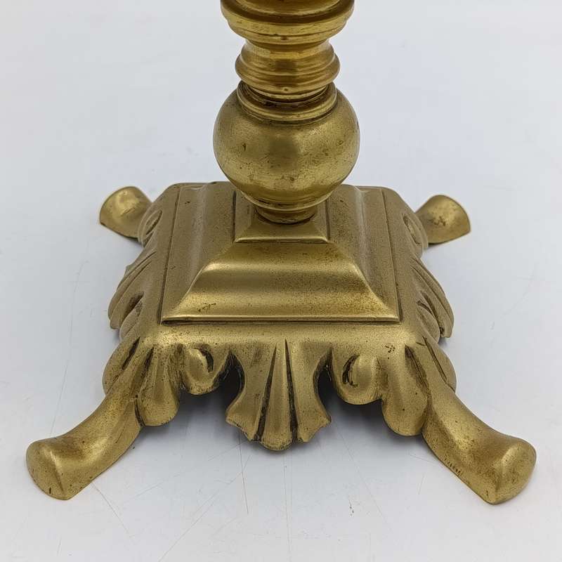 Antique brass candlestick - Height 32,5cm