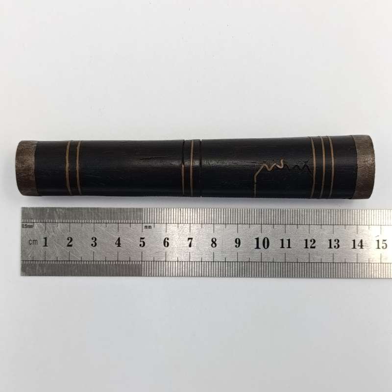 Antique wood with brass inlay dagger
