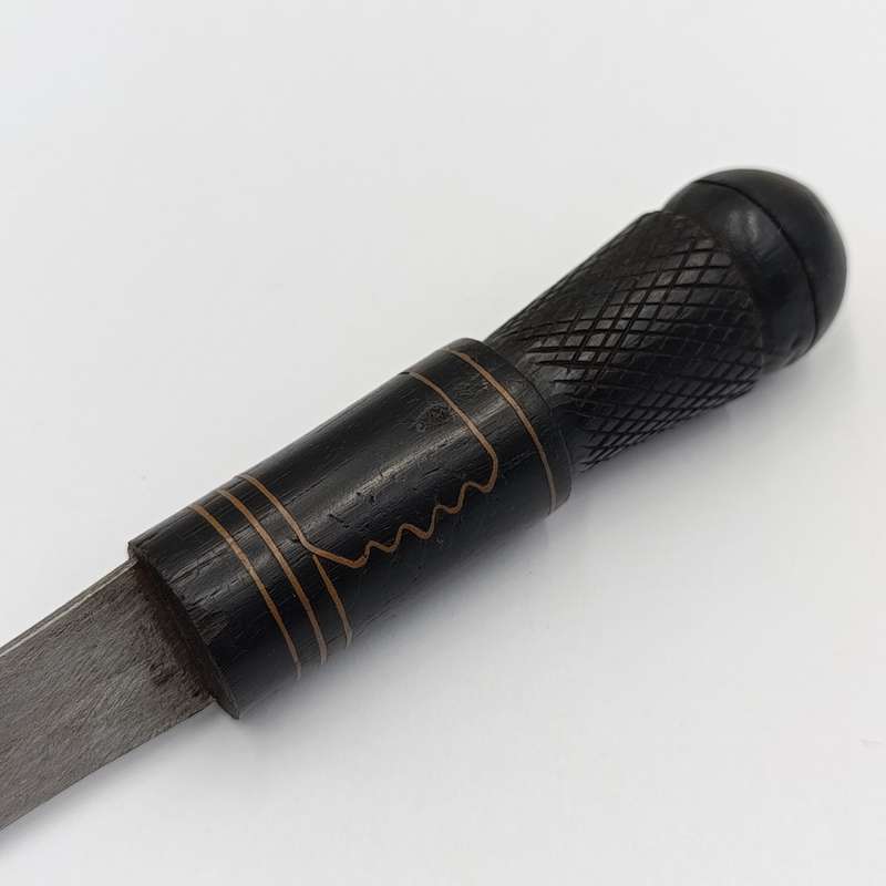 Antique wood with brass inlay dagger