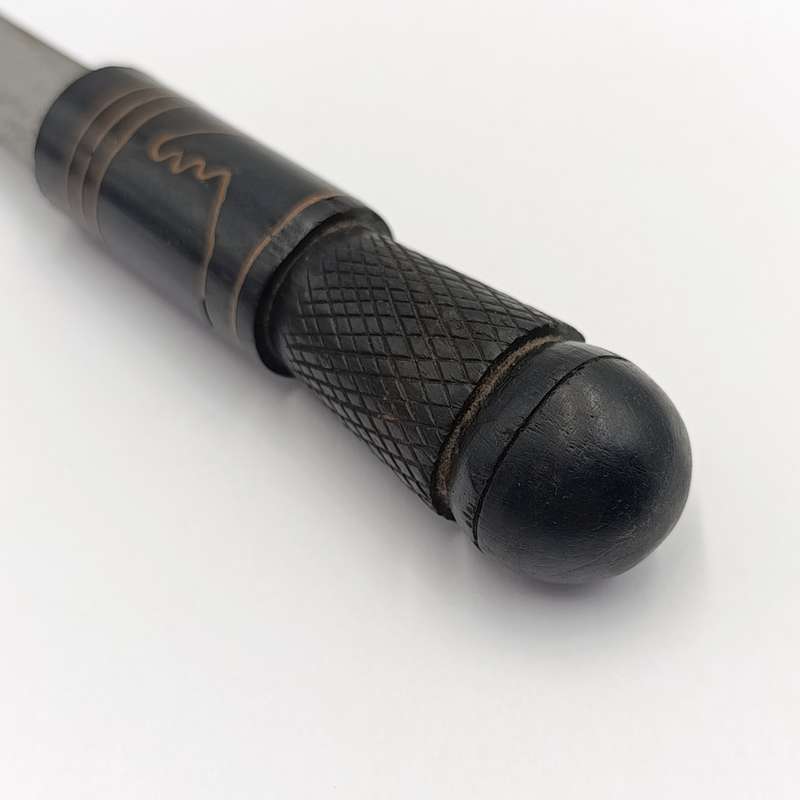 Antique wood with brass inlay dagger