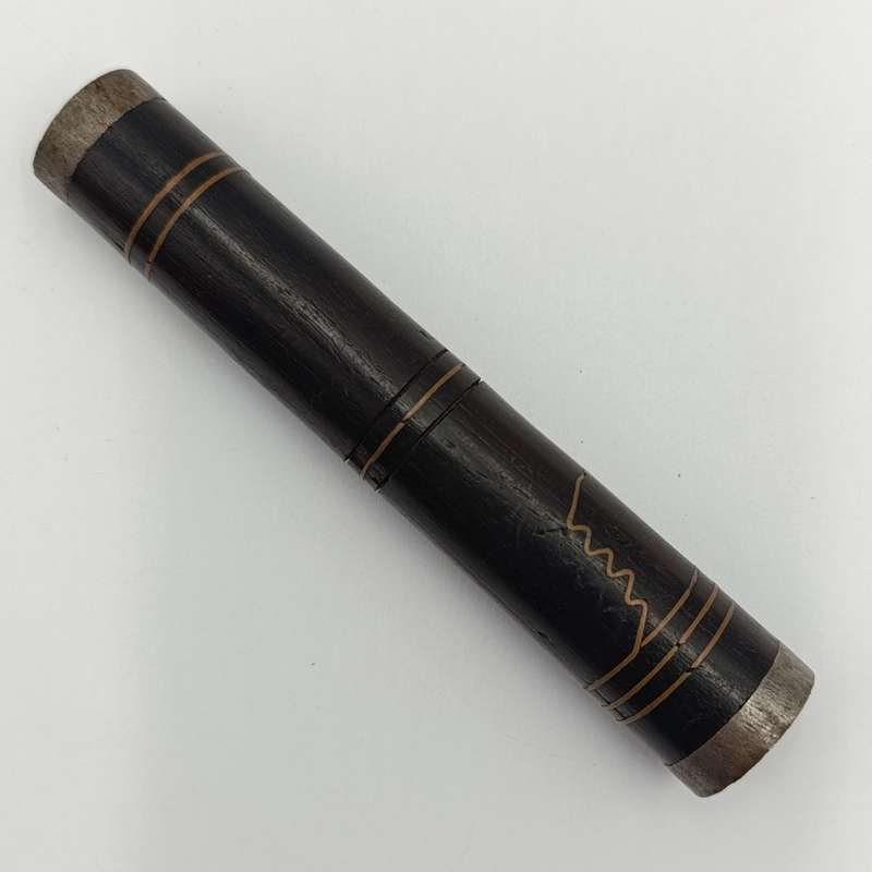 Antique wood with brass inlay dagger