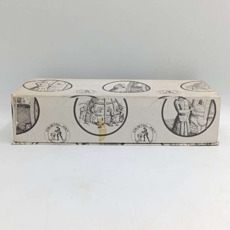 Vintage crystal flower vase made in Chile - in original box