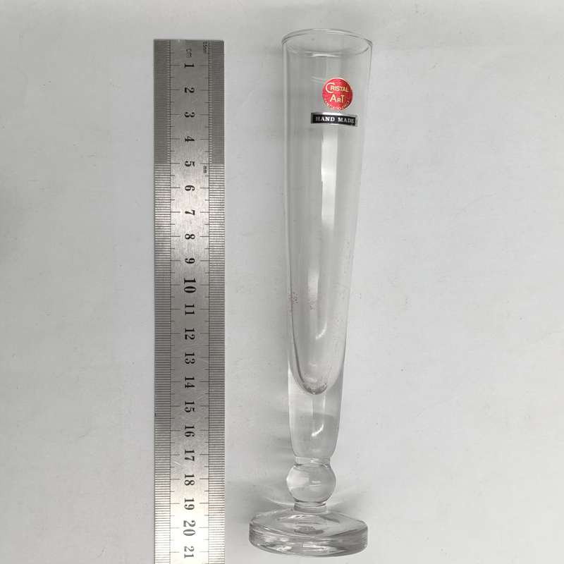 Vintage crystal flower vase made in Chile - in original box