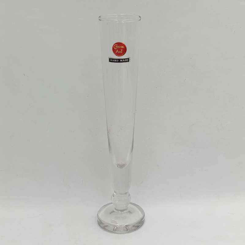 Vintage crystal flower vase made in Chile - in original box