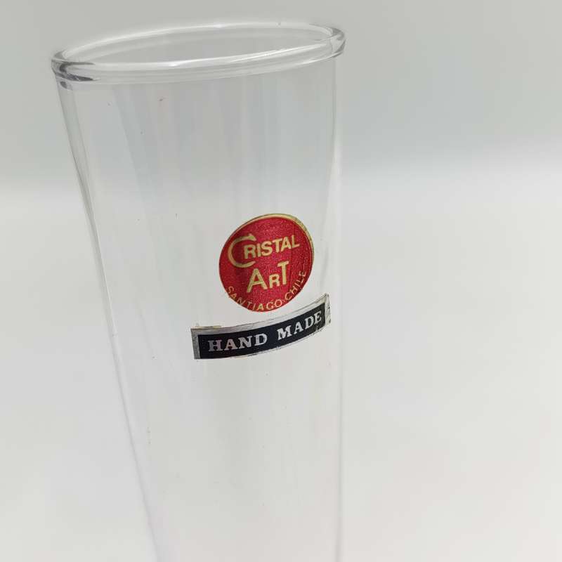 Vintage crystal flower vase made in Chile - in original box