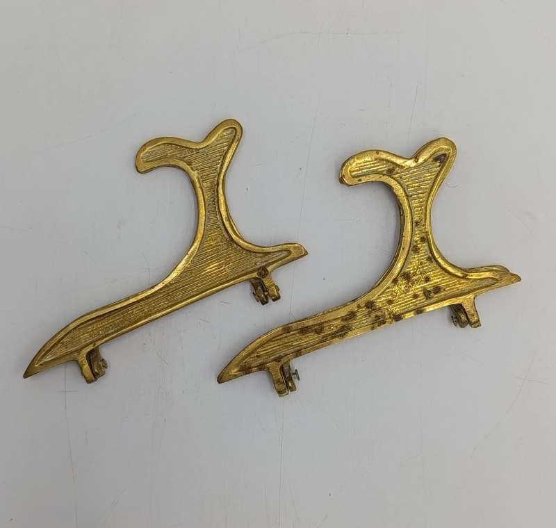 Pair of Vintage brass plate stands