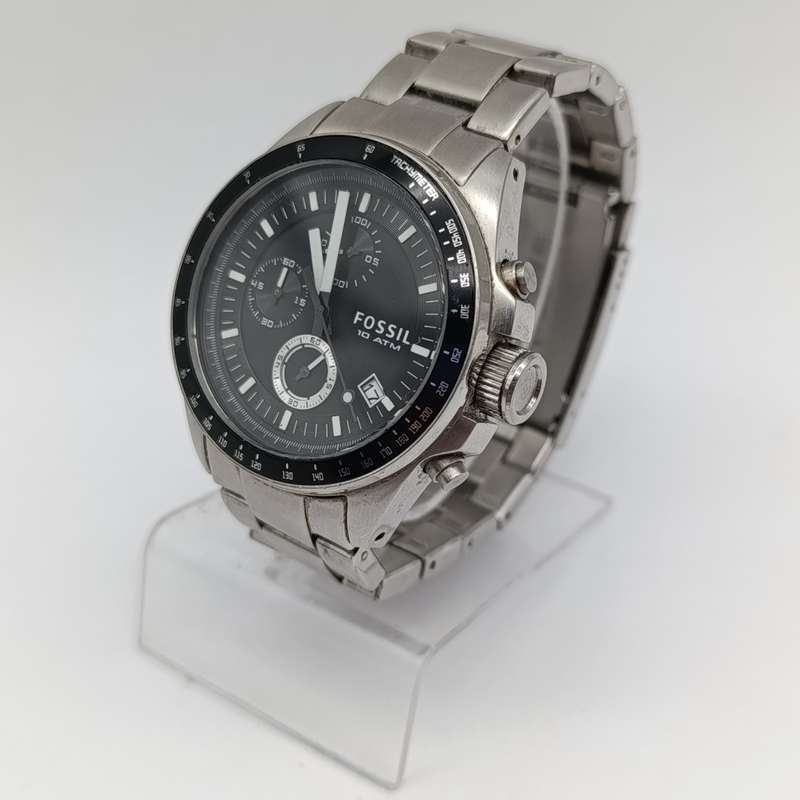 Fossil Decker mens chronograph quartz watch - working