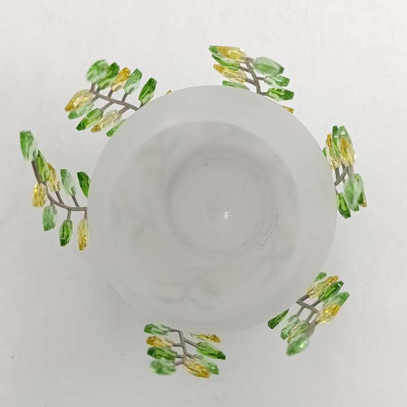 Swarovski Jonquil  Leaves Vase - designed by Yasmine Hurel - in box