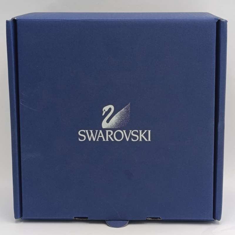 Swarovski Crystal Tea Light candle holder with Yasmine Hurel leaf design - in box