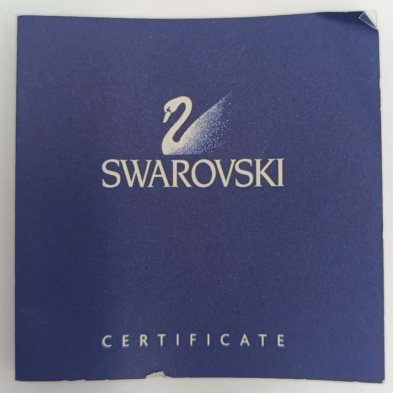 Swarovski Crystal Malachite Kingfishers figurine in box - no lid - minor damage to beak