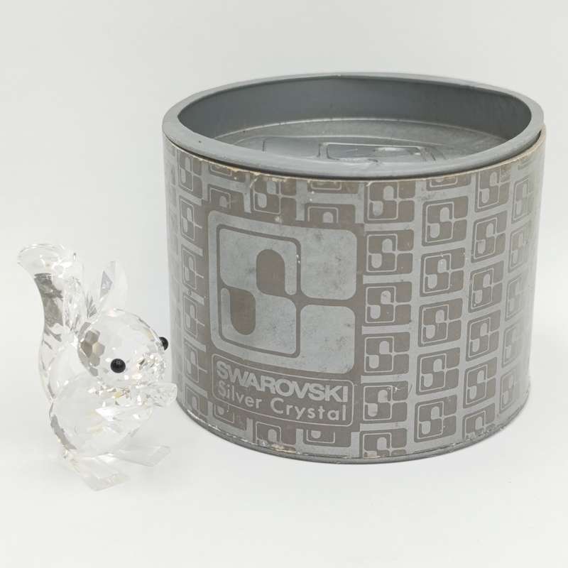 Swarovski silver crystal #7662 Squirrel figurine in box