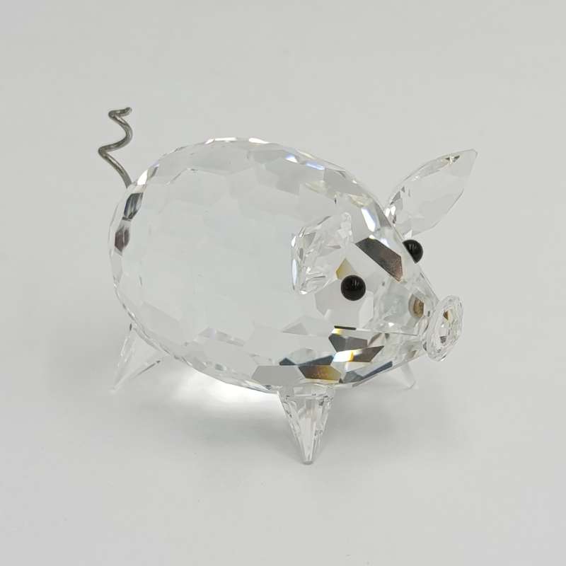 Swarovski silver crystal Mini Pig figurine #7638 in box