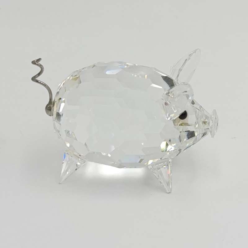 Swarovski silver crystal Mini Pig figurine #7638 in box
