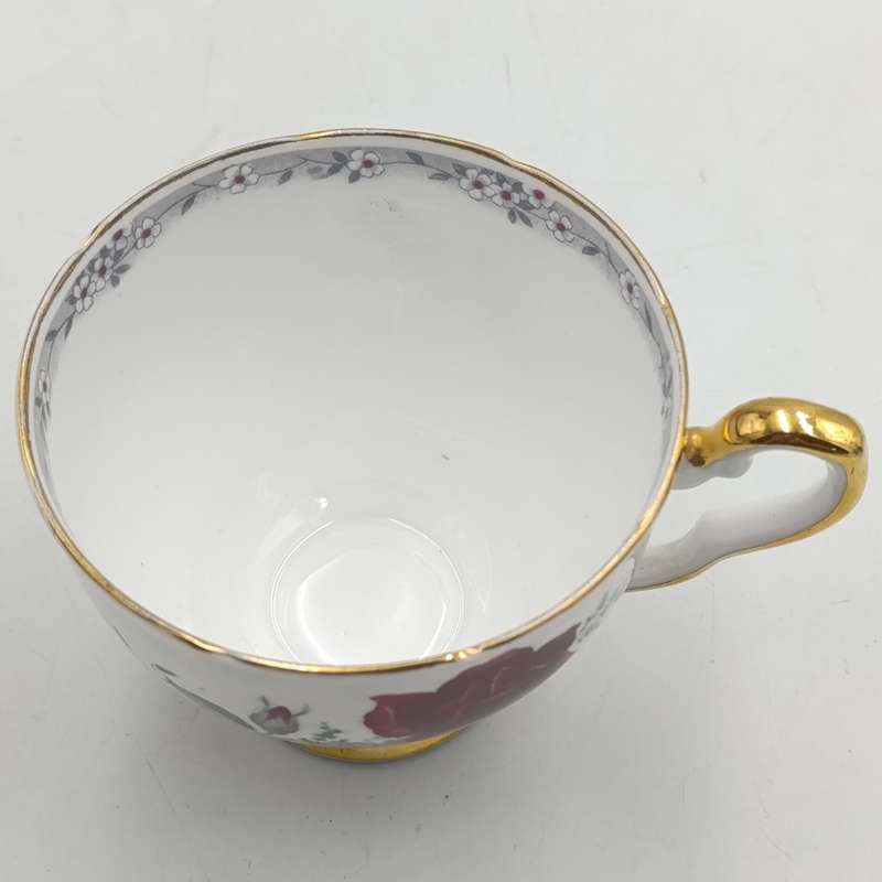 Vintage Royal Stafford "Roses to Remember" pattern porcelain trio