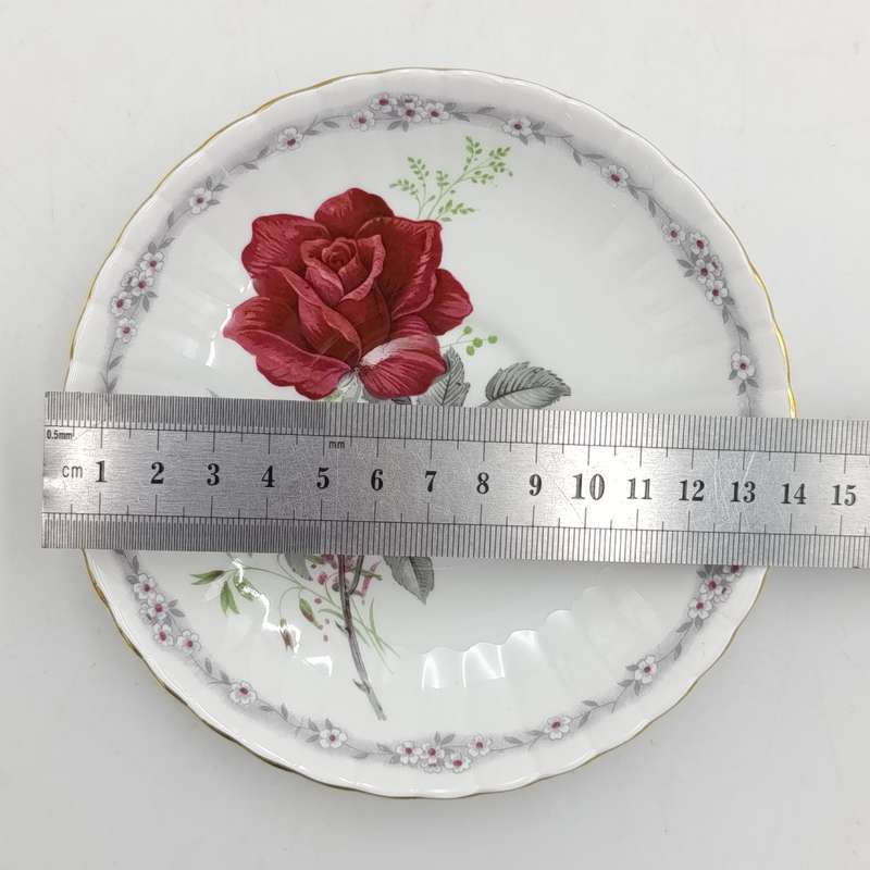 Vintage Royal Stafford "Roses to Remember" pattern porcelain trio