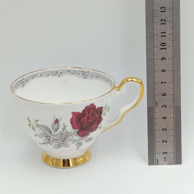 Vintage Royal Stafford "Roses to Remember" pattern porcelain trio