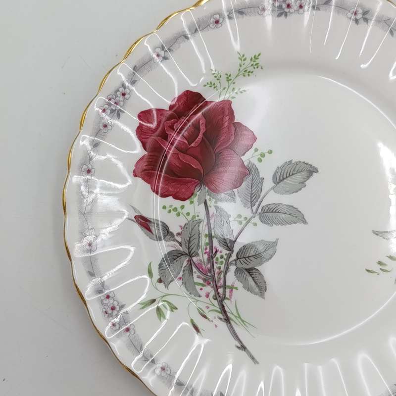 Vintage Royal Stafford "Roses to Remember" pattern porcelain trio