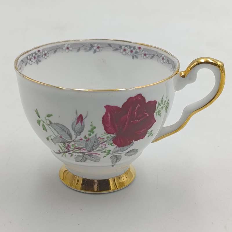 Vintage Royal Stafford "Roses to Remember" pattern porcelain trio
