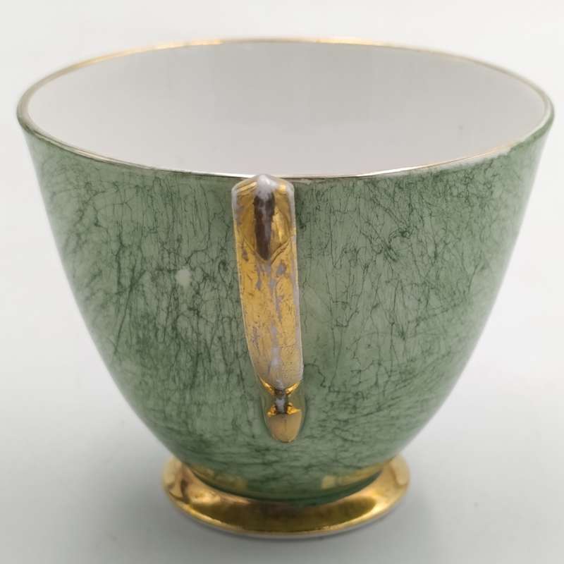 Vintage Royal Albert Gossamer pattern Porcelain trio - green