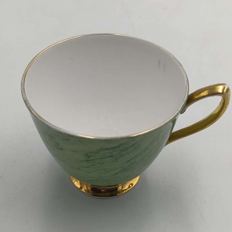 Vintage Royal Albert Gossamer pattern Porcelain trio - green