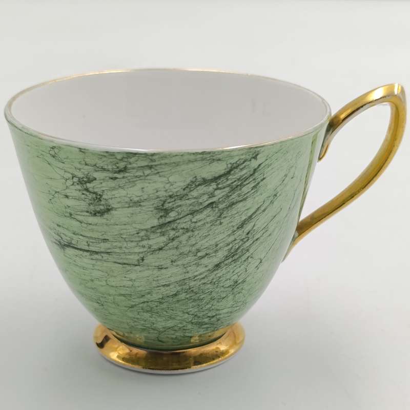 Vintage Royal Albert Gossamer pattern Porcelain trio - green