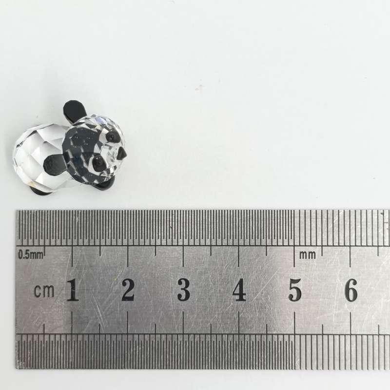 Swarovski silver crystal mini Panda figurine in box