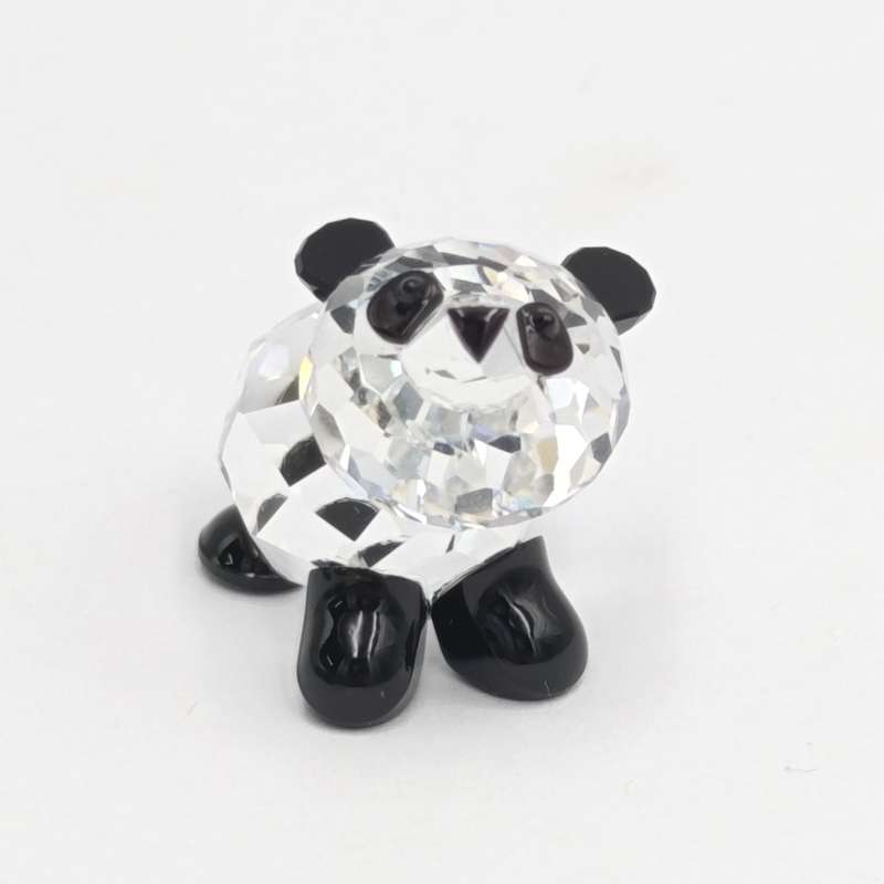 Swarovski silver crystal mini Panda figurine in box