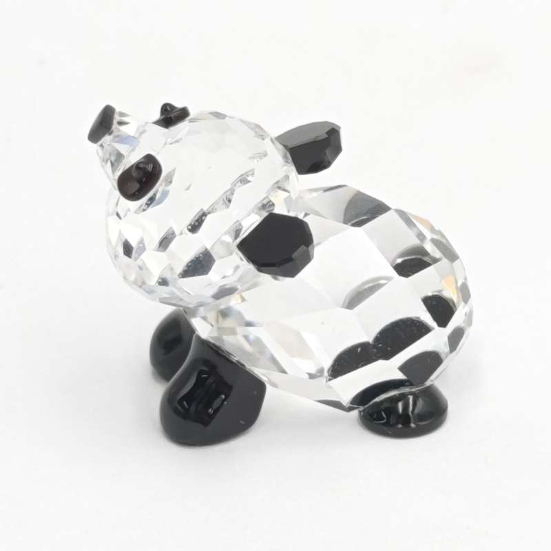 Swarovski silver crystal mini Panda figurine in box