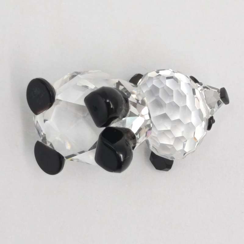 Swarovski silver crystal mini Panda figurine in box
