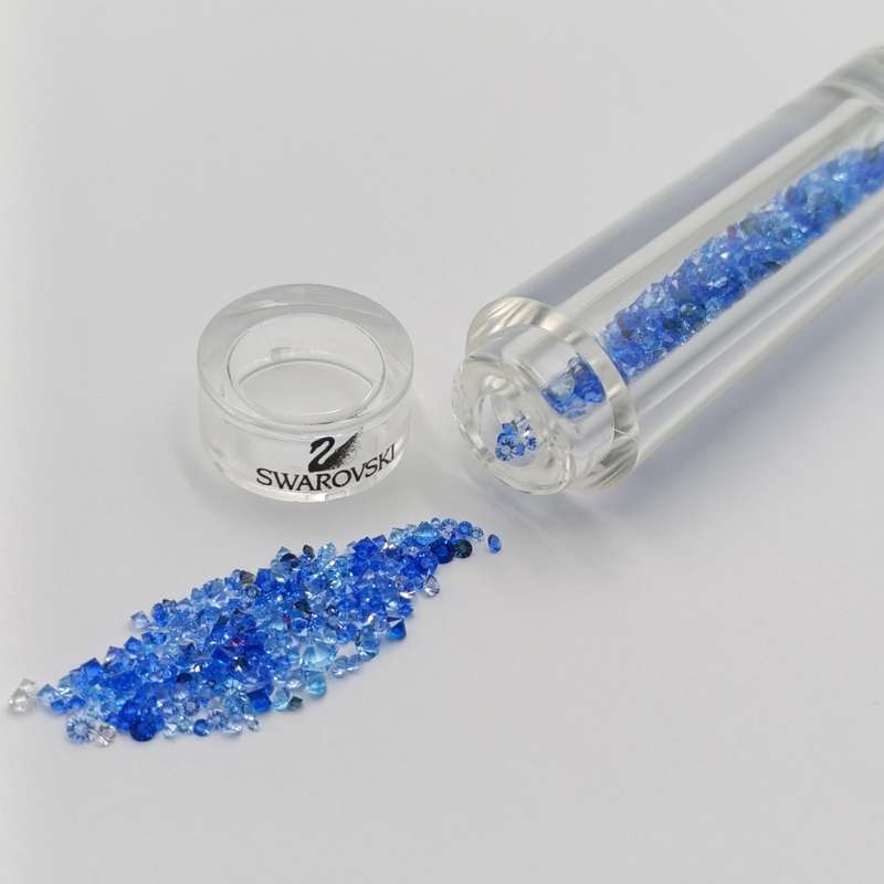 Swarovski Blue crystals in tube