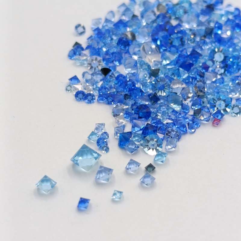 Swarovski Blue crystals in tube