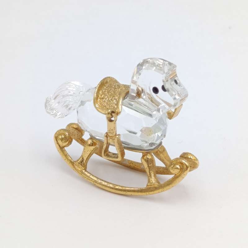 Swarovski crystal memories rocking horse figurine in box