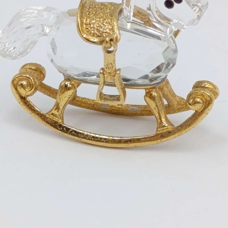 Swarovski crystal memories rocking horse figurine in box