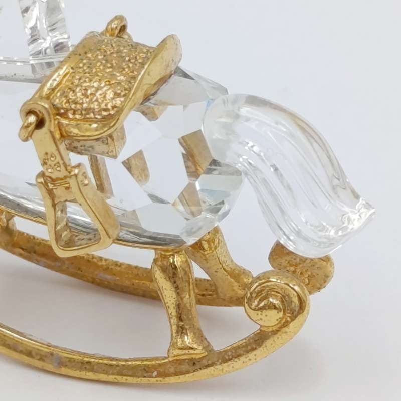 Swarovski crystal memories rocking horse figurine in box
