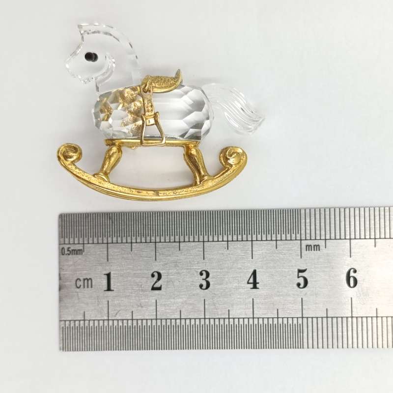 Swarovski crystal memories rocking horse figurine in box