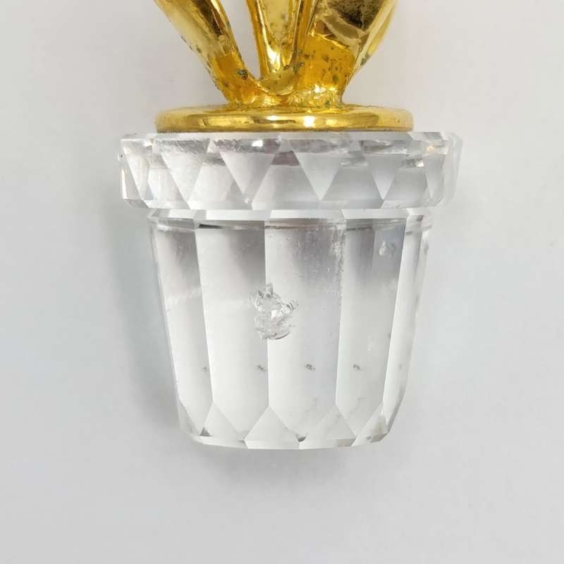 Swarovski Crystal memories flower pot ornament - small chips on side of pot