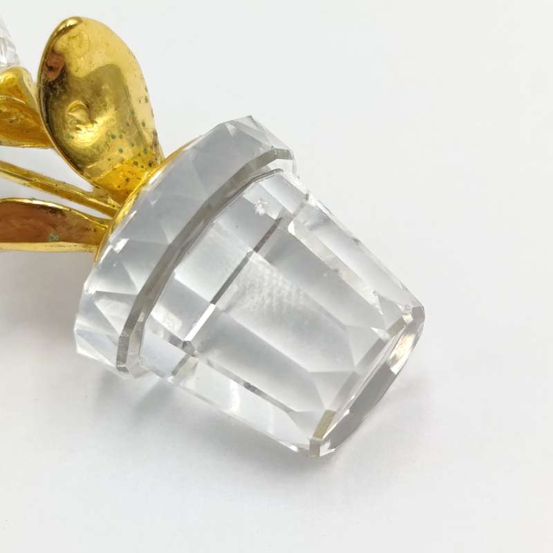 Swarovski Crystal memories flower pot ornament - small chips on side of pot