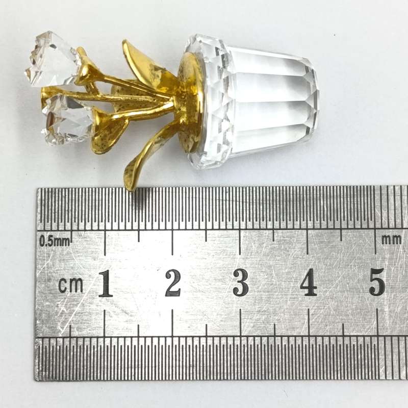 Swarovski Crystal memories flower pot ornament - small chips on side of pot