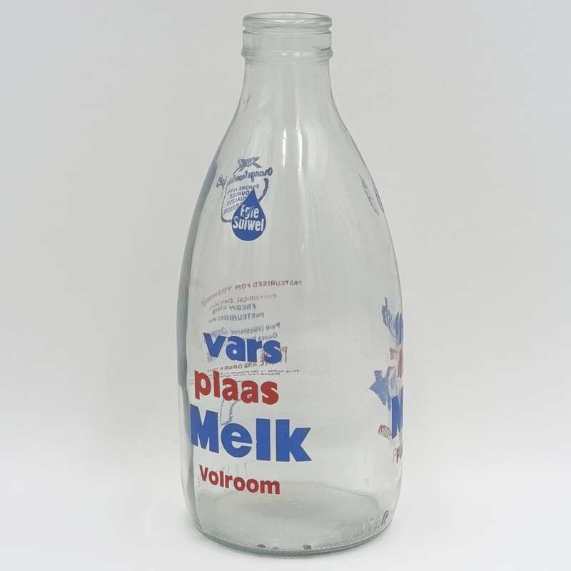 Vintage Orange Grove Diary Fresh Farm milk glass bottle