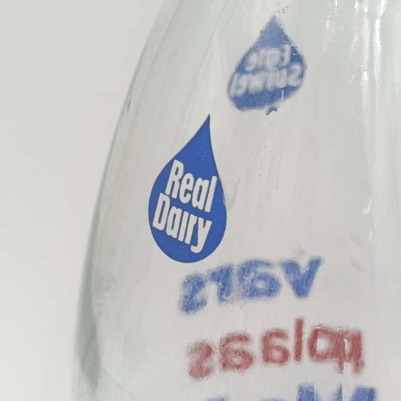 Vintage Orange Grove Diary Fresh Farm milk glass bottle