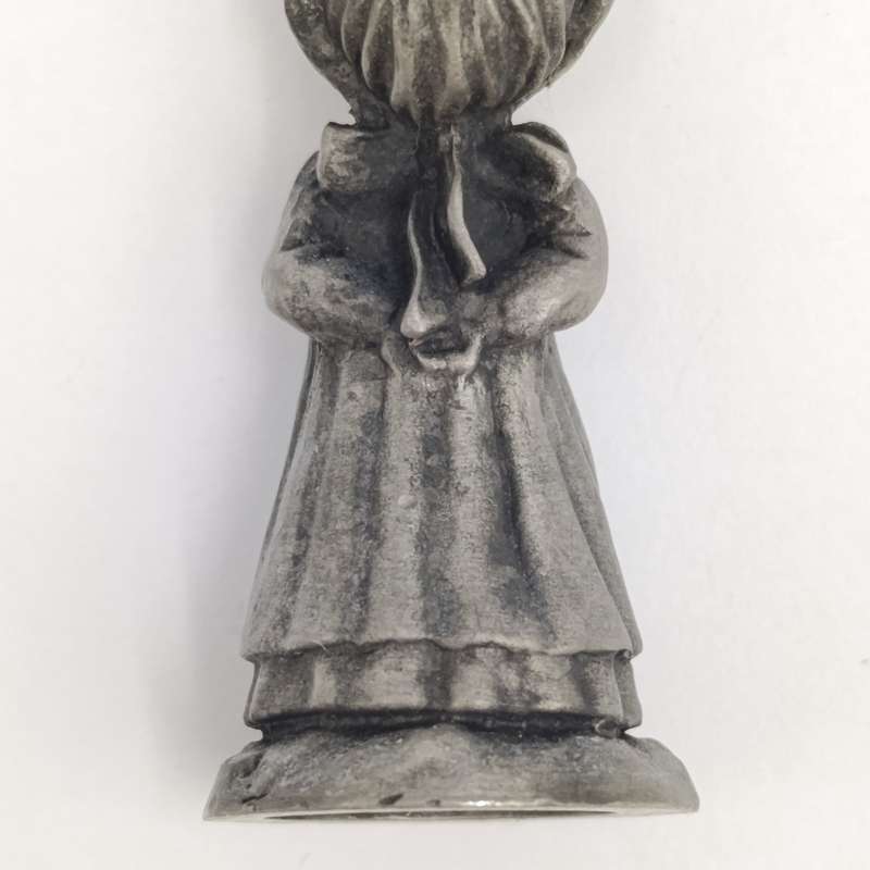 Vintage Little Gallery fine pewter Christmas carols boy and girl