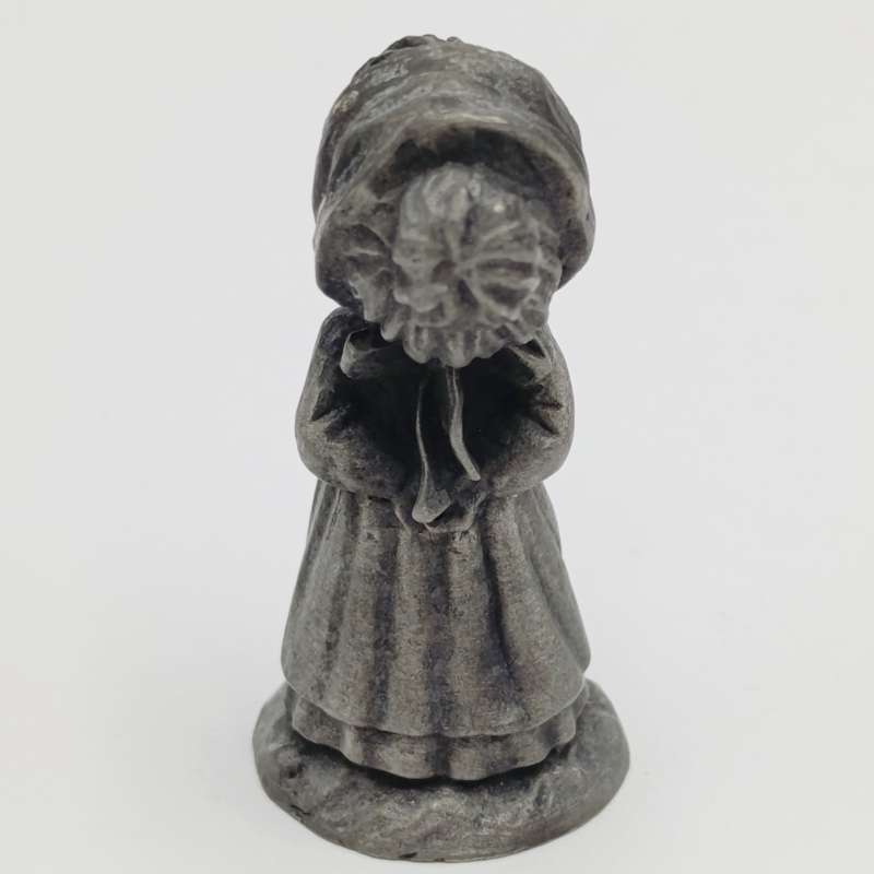 Vintage Little Gallery fine pewter Christmas carols boy and girl