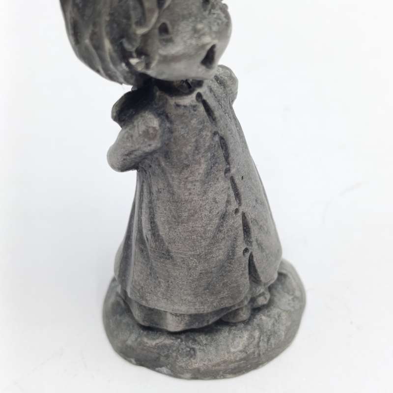 Vintage Little Gallery fine pewter Christmas carols boy and girl