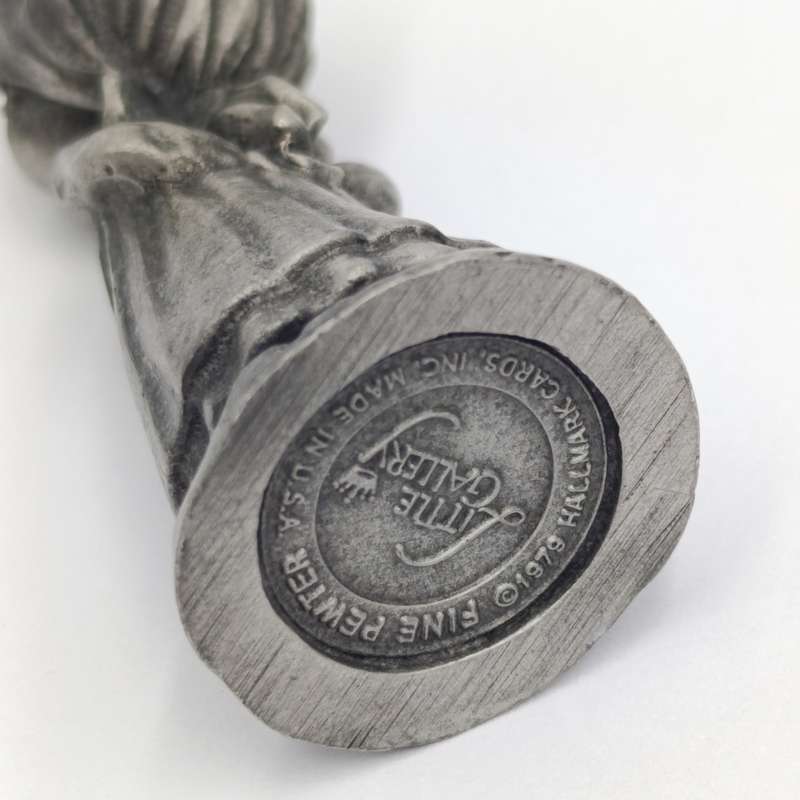 Vintage Little Gallery fine pewter Christmas carols boy and girl