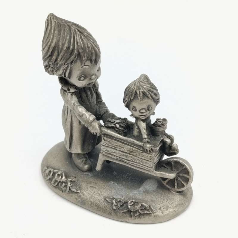 Vintage Little Gallery fine pewter Betsey's Sunshine day figurine