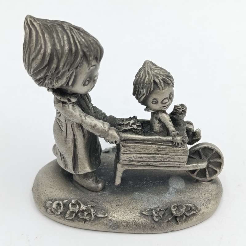 Vintage Little Gallery fine pewter Betsey's Sunshine day figurine