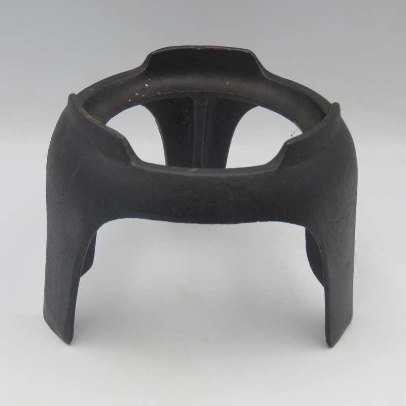 Vintage cast-iron fondue set with 8 forks