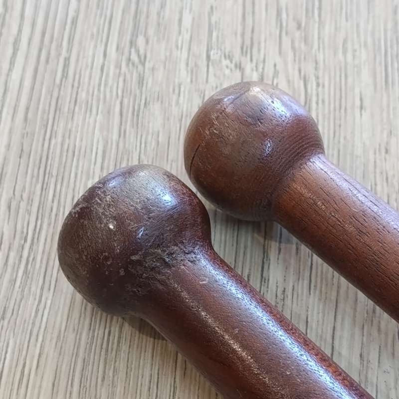 Pair of Vintage wooden juggling pins