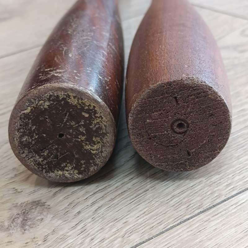 Pair of Vintage wooden juggling pins